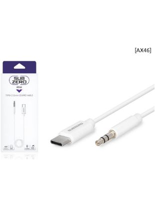 Subzero AX46 Type-C to 3.5mm Aux Dönüştürücü — Yüksek Ses Kalitesi, Dayanıklı Tasarım resmi