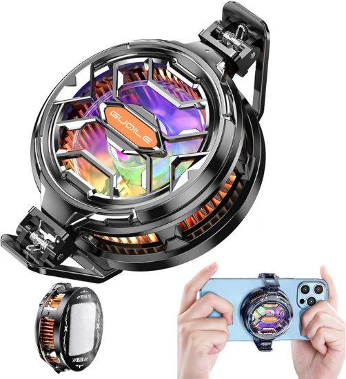 Fioplus FS-03 15 W Manyetik Telefon Soğutucu — RGB Işıklı, Manyetik & Döner Klipsli resmi