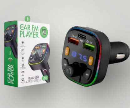 Subzero FM60 20W PD Araç Modülatör — Bluetooth 5.0, USB/TF Destekli & DSP FM İletim resmi