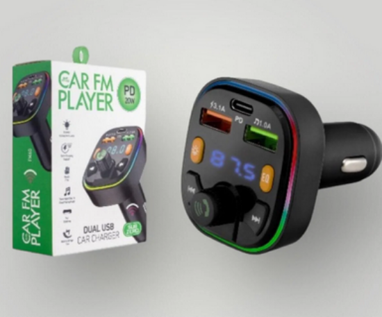 Subzero FM60 20W PD Araç Modülatör — Bluetooth 5.0, USB/TF Destekli & DSP FM İletim resmi