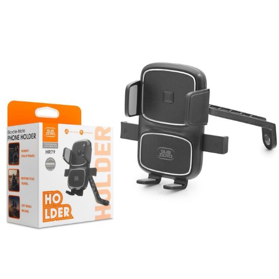 Subzero HR79 Motosiklet Telefon Tutucu — 360° Döner, Gidon Kelepçeli, Titreşim Önleyici resmi