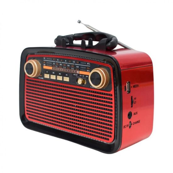 Kboard KTF-1467 Nostaljik Radyo — Bluetooth, USB / SD, LED Fener & Retro Tasarım resmi