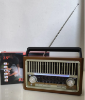 KTF-1652 Güneş Enerjili Nostaljik Radyo / Solar Hoparlör — AM / FM / USB / TF Kart + LED Fener resmi