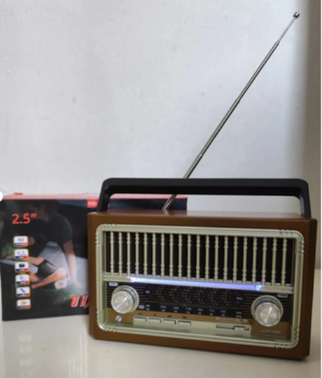 KTF-1652 Güneş Enerjili Nostaljik Radyo / Solar Hoparlör — AM / FM / USB / TF Kart + LED Fener resmi