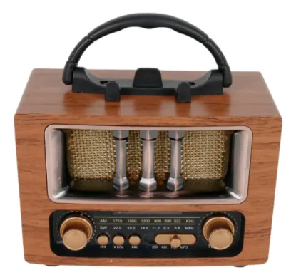 KTF-2015 Gönüllere Müzik Getiren Nostaljik Radyo — Bluetooth / FM / USB / LED Işık + Retro Tasarım resmi