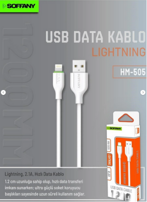 Soffany UC-310 Type-C to Lightning Hızlı Şarj Kablosu — HM-505 resmi